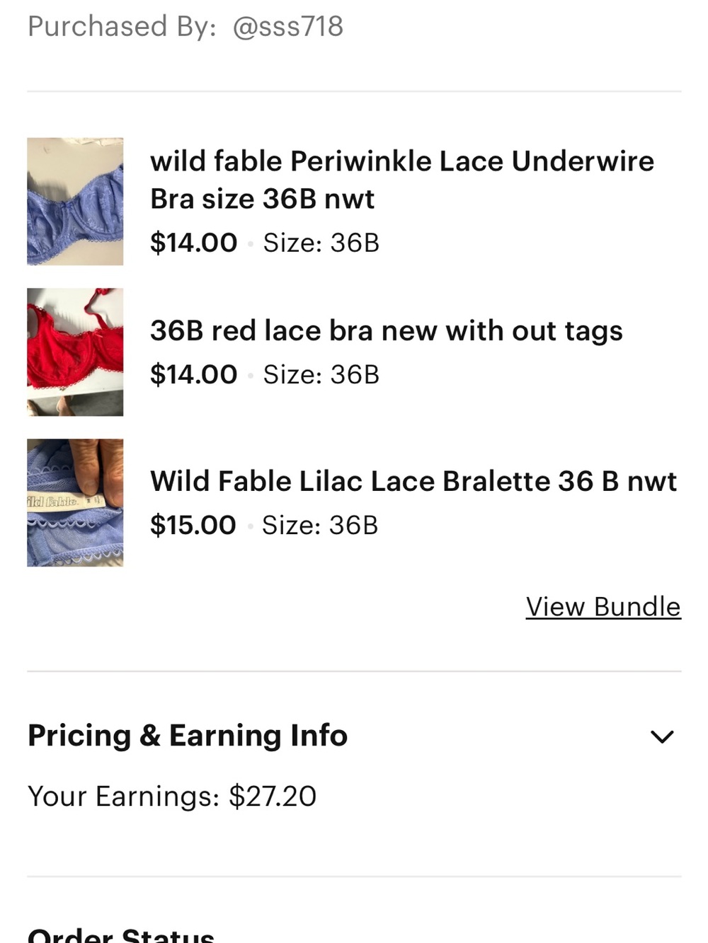 Two wild fable bras 36B one red one blue